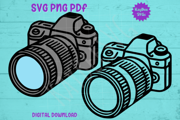 Download Camera with Telephoto Lens SVG PNG PDF - Premium Resources