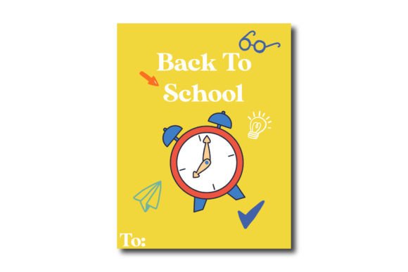 Download Yellow Card Back to School Alarm Aclock - Card back Collection