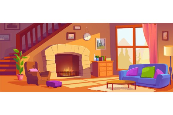 Download Living Room Cartoon Background - Living room Collection