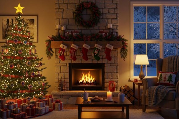 Download A Cozy Christmas Living Room with a Deco - Living room Collection